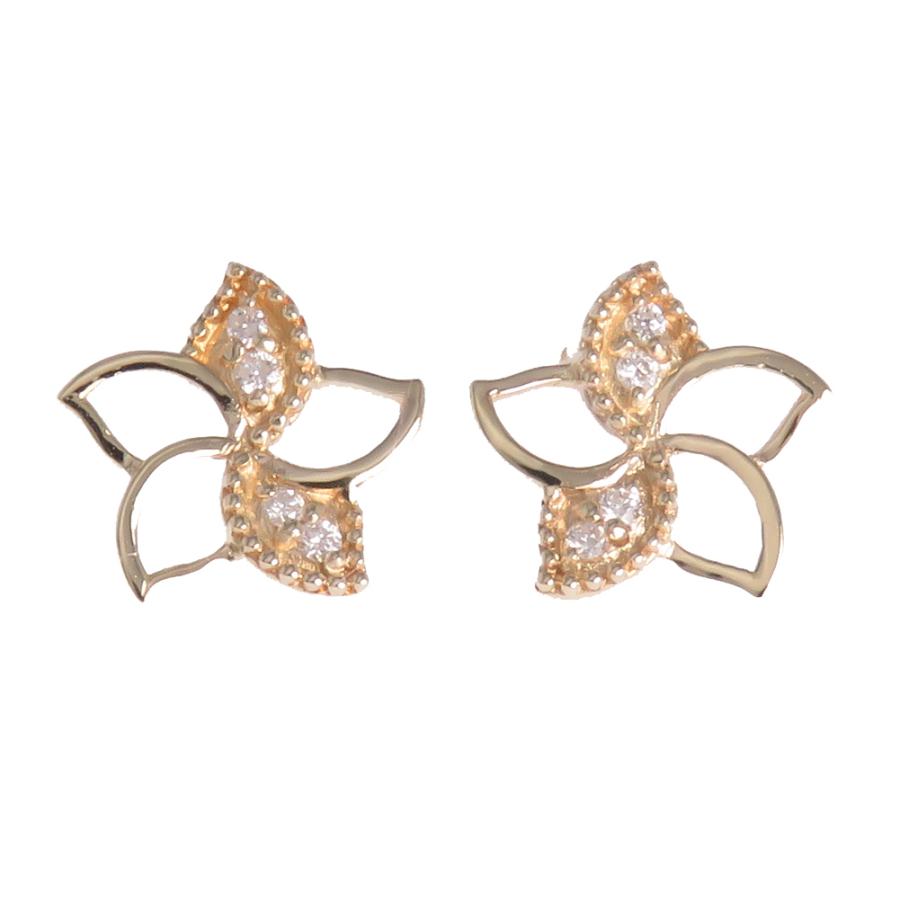 星 スター 風車 ピアス モチーフピアス K10 K18 Pt900 : ジュエリー