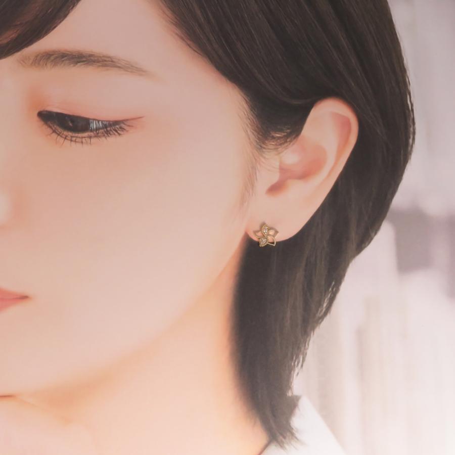 星 スター 風車 ピアス モチーフピアス K10 K18 Pt900 : ジュエリー