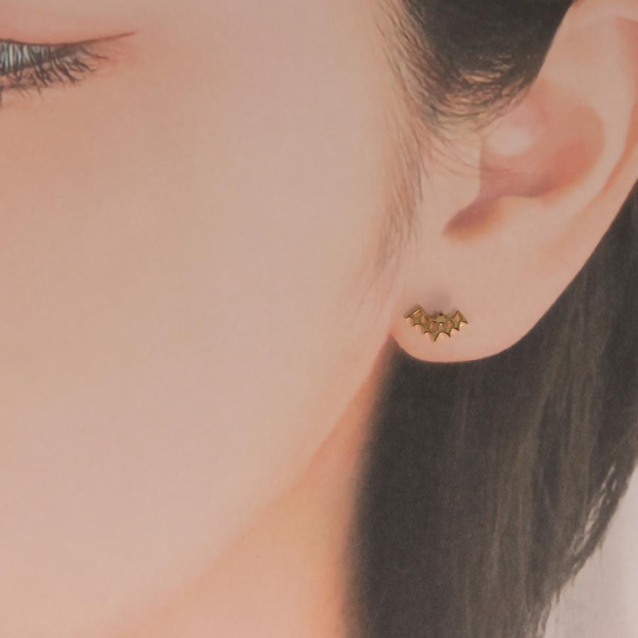 K10 ピアス 金 K18 Pt900 こうもり 蝙蝠ハロウィン : ジュエリーラピ