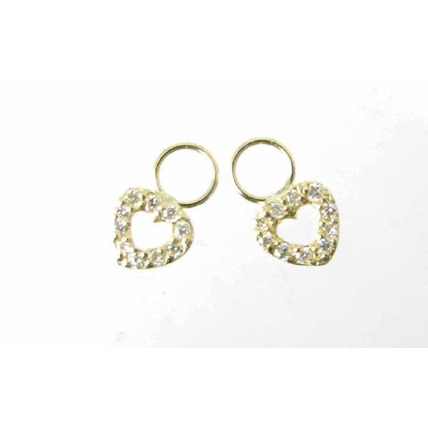 ダイヤモンド　ピアス　K18 イエローゴールド　ハート 楽天市場】K18YG ハート ダイヤモンド ピアス【0.40ct】【送料