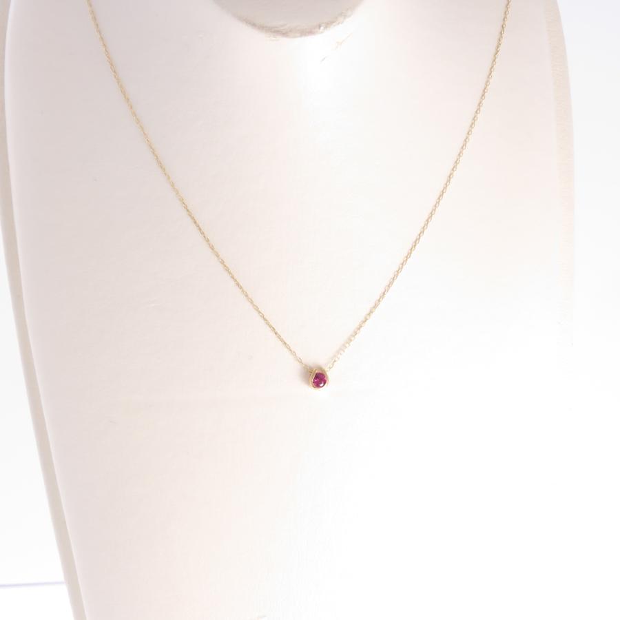 ネックレス レディース 馬蹄 グリーンガーネット 一粒 ホースシュー