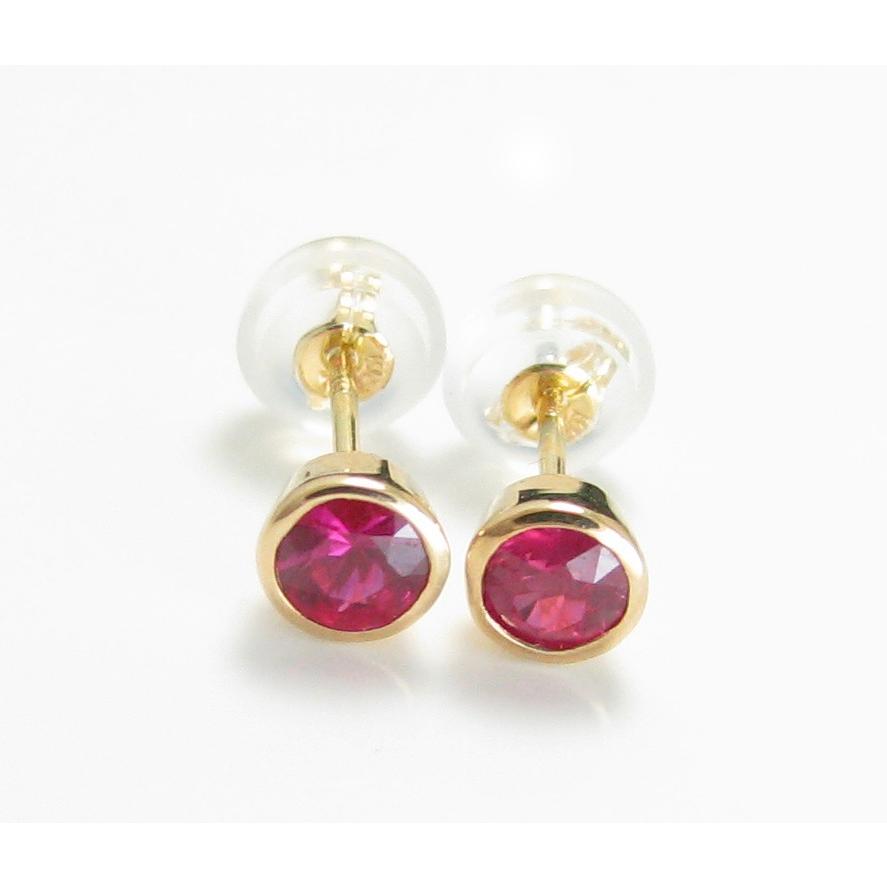 K18 ルビー ピアス 18金 スタッドピアス Y03406 K18 ルビー ピアス 18金 スタッドピアス Y03406 | 大和屋質店