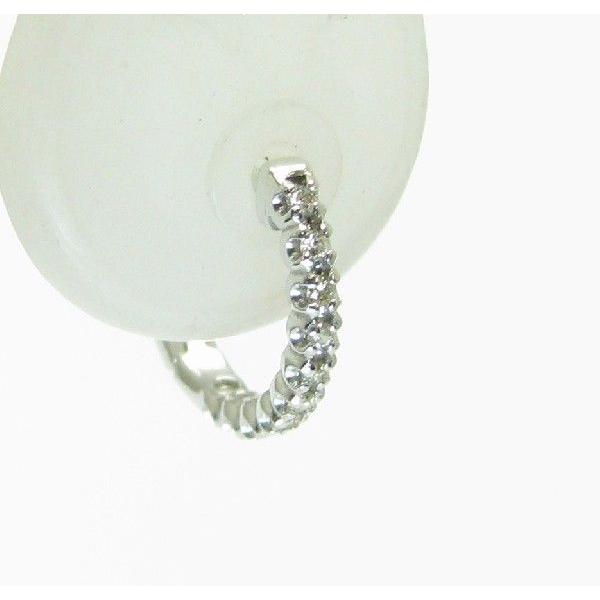 ダイヤモンドピアス K10 フープ 中折れ 0.1ct : ジュエリーラピネス 