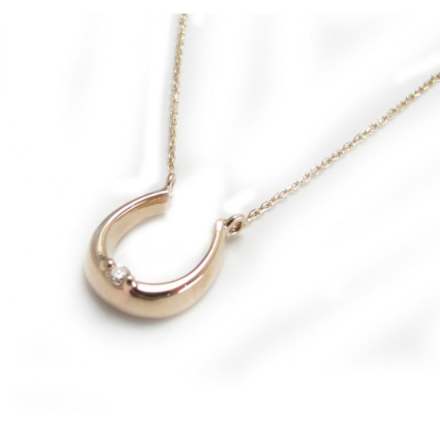 ダイヤモンド ネックレス ダイヤ 馬蹄 ホース プレゼント K10 10金