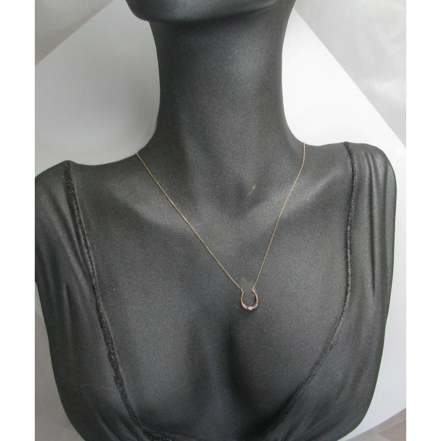 ダイヤモンド ネックレス ダイヤ 馬蹄 ホース プレゼント K10 10金