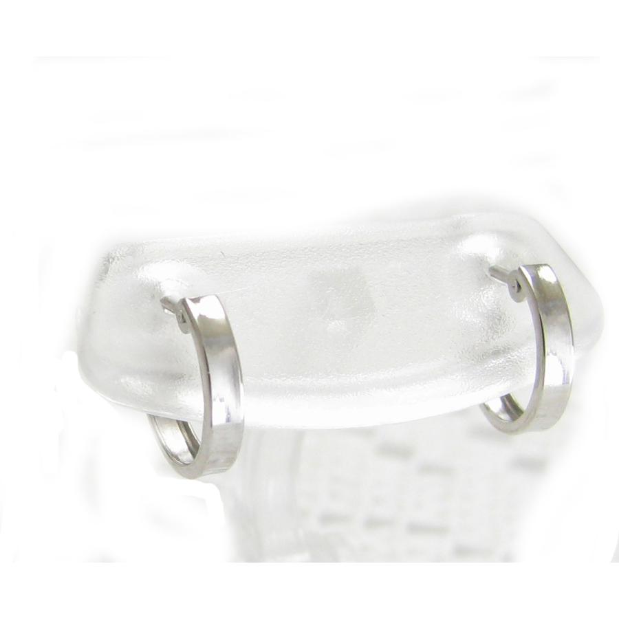 ピアス プラチナ クロッシング フープ 地金 溝線 2×10 Pt900
