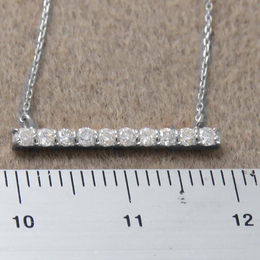 ダイヤモンドバー ネックレス K10 K18 Pt900 0.25ct : ジュエリー 
