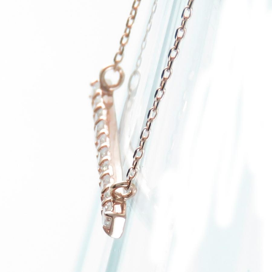 ダイヤモンドバー ネックレス K10 K18 Pt900 0.25ct : ジュエリー 