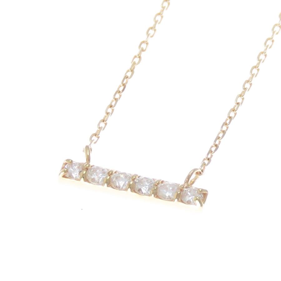 ダイヤモンドバー ネックレス K10 K18 Pt900 0.1ct : ジュエリーラピ 