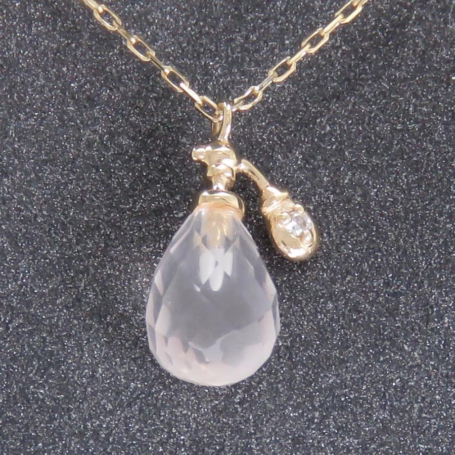 ネックレス レディース 香水瓶 ボトルペンダント ダイヤ付き K10 K18