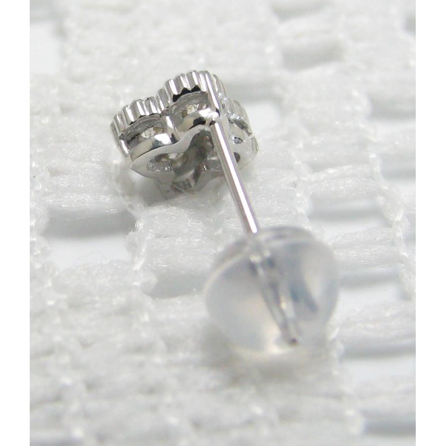 ピアス ダイヤモンド K18WG ホワイトゴールド スタッド ピアス0.15ct×2  