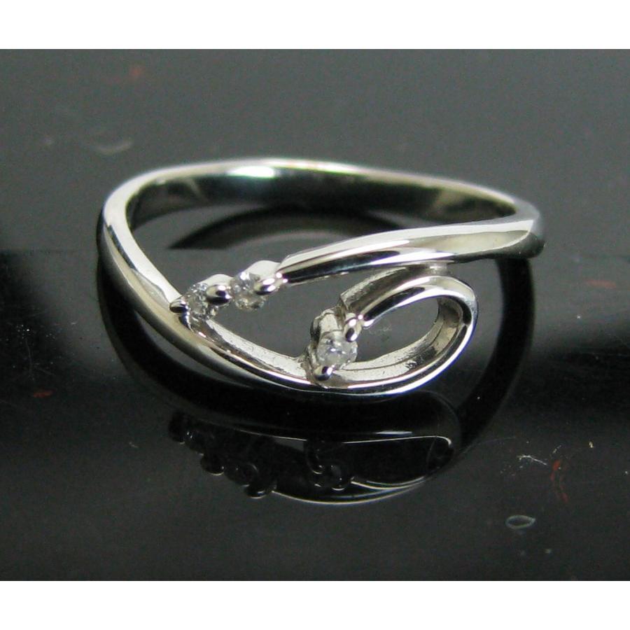 ピンキーリング　指輪　5号　K10　WG　ダイヤモンド　新品未使用 ヴァンドーム青山WG K10ダイヤモンドピンキーリング5号 ピンキーリング