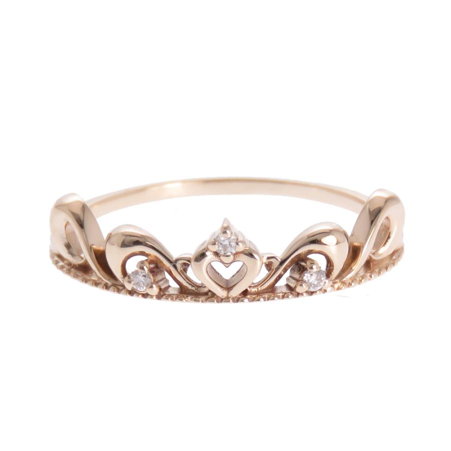 NOJESS K10YG ダイヤモンド クラウン ピンキーリング 5号 ノジェス