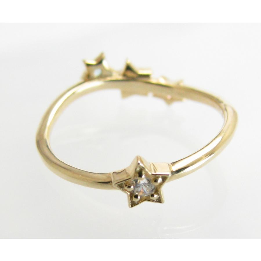 星 リング 表と裏の顔がある指輪 K10 スター 可愛い デザイン