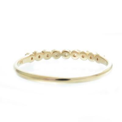 K10 ダイヤモンド リング ミル打ち フクリン 伏せ込み エタニティ