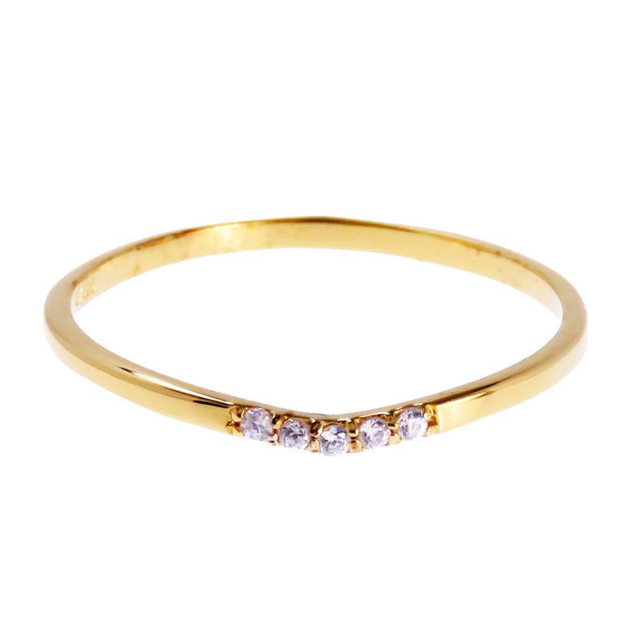 K10 ダイヤモンド 金 リング 指輪 シンプルデザイン お手頃ジュエリー ニッケルフリー アレルギー