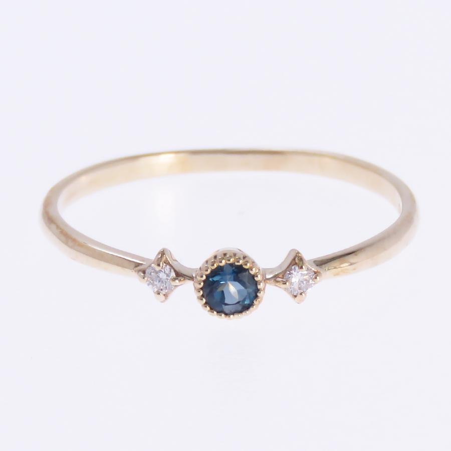 K10 リング 細めの指輪 ロンドンブルートパーズ ホワイトトパーズ