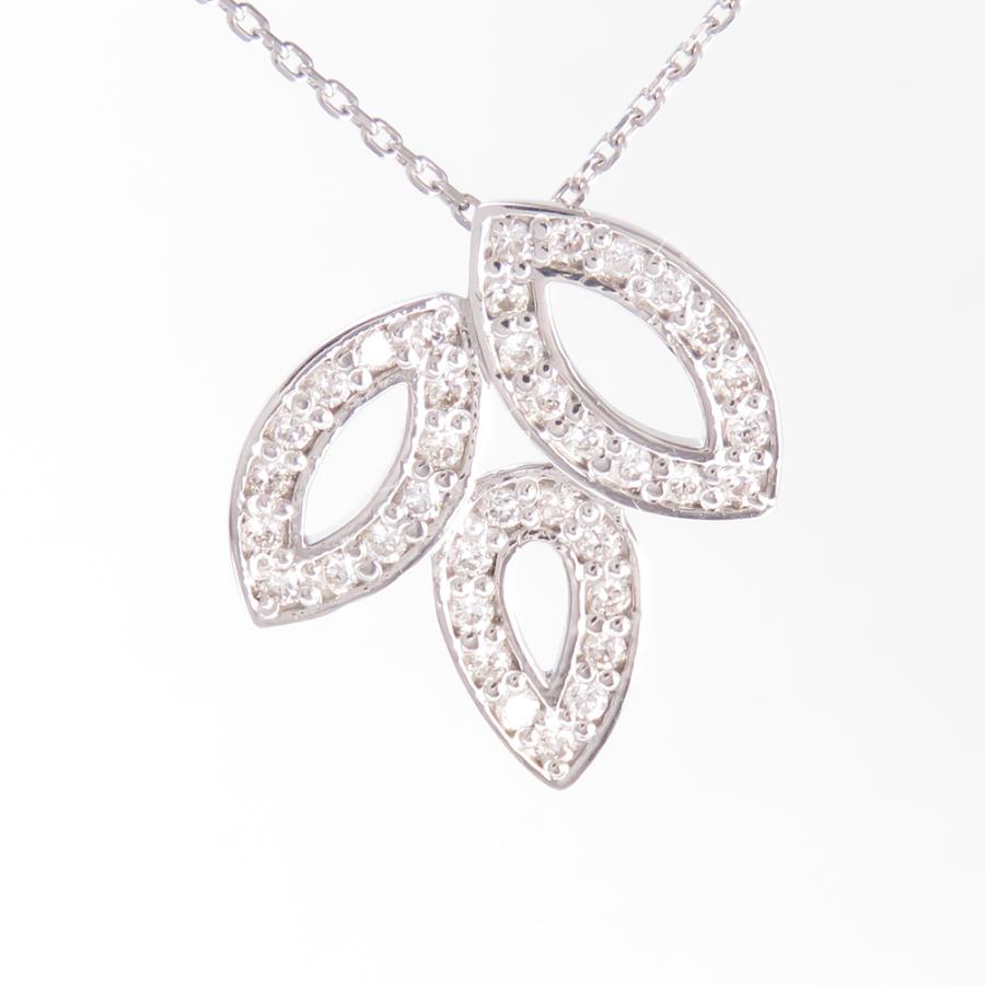 Pt900 ダイヤモンド ペンダントネックレス 0.2ct あずきチェーン Pt900 ダイヤモンド ペンダントネックレス 0.2ct あずきチェーン