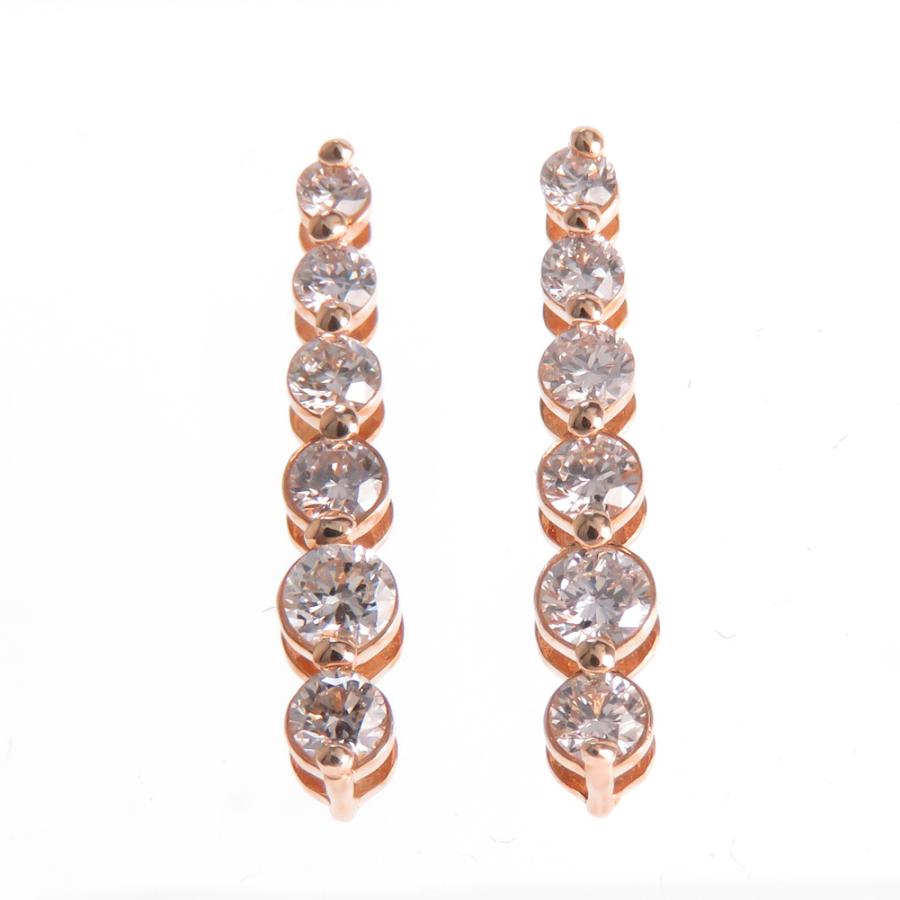 K18ダイヤロングピアス K18イエローゴールド ダイヤモンド ロングピアス | シンプリッチ