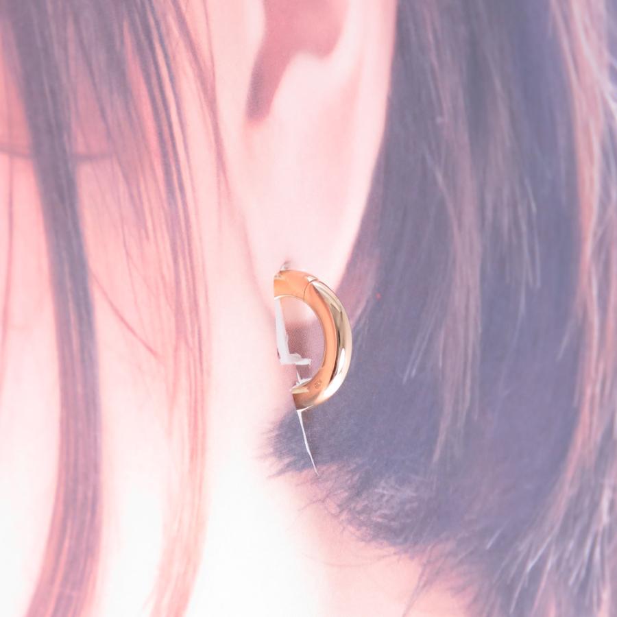 セグメントリングピアス クリッカーピアス ユニセックス 18金 10金