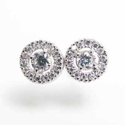 ダイヤモンド K18WG メンズ 男性 ギフト プレゼント ピアス 選べる金色