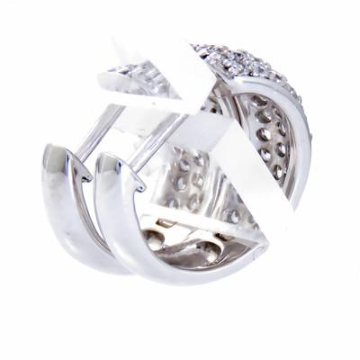 ダイヤモンド ピアス K18WG ホワイトゴールド 中折れ式 ダイヤピアス 0.5ct　パヴェ メレの画像