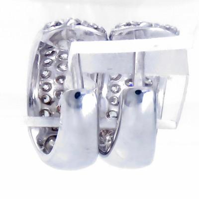 ダイヤモンド ピアス K18WG ホワイトゴールド 中折れ式 ダイヤピアス 0.5ct　パヴェ メレの画像