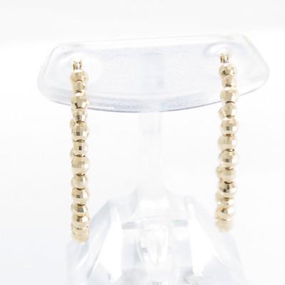 2mm×25mm K18 18金 クロッシング ミラーボール 