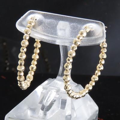 2mm×25mm K18 18金 クロッシング ミラーボール 