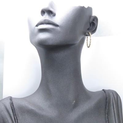 2mm×25mm K18 18金 クロッシング ミラーボール 