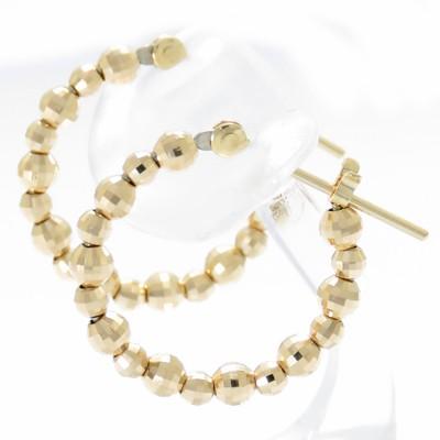 在庫限定 数量1点 再販不可 2mm×15mm フープピアス K18 18金