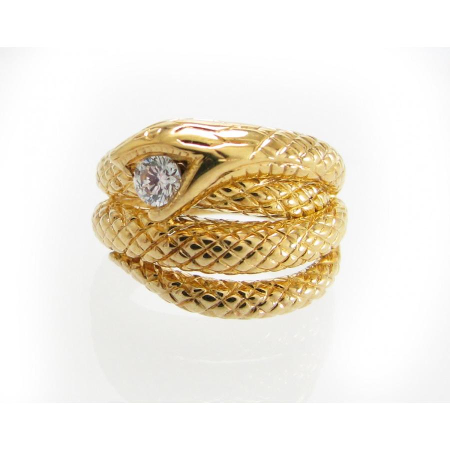 蛇 ヘビ リング メンズ レディース ダイヤモンド 0 2ct K18 イエローゴールド ホワイトゴールド ピンクゴールド 選べる金色 Rapinesu E 190 K18 ジュエリーラピネス 通販 Yahoo ショッピング