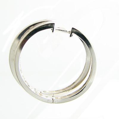 ダイヤモンドピアス K18ホワイトゴールド フープ 中折れ 0.2ct 直径