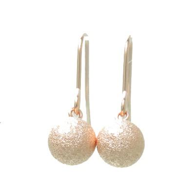 K18PG 5ミリ フラッシュボール スターダスト加工 丸玉 フック 式 