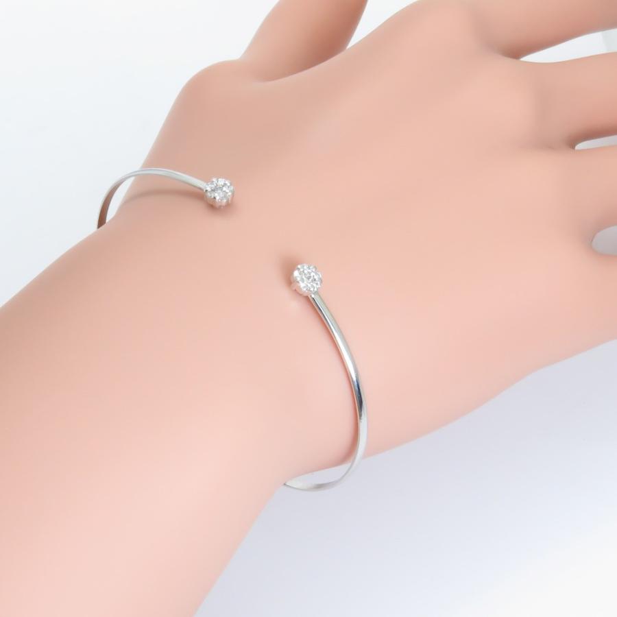 バングル ブレスレット K18WG ダイヤモンド : ジュエリーラピネス
