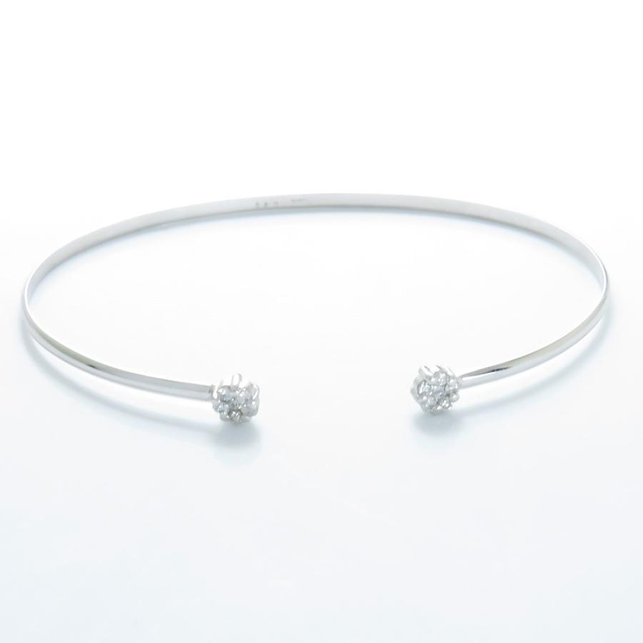 k18 WG ダイヤモンド　バングルブレスレット バングル ブレスレット K18WG ダイヤモンド : ジュエリーラピネス