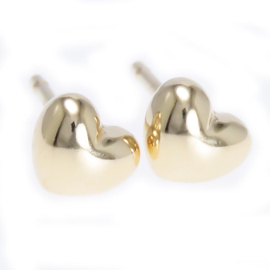 ハート K18YG ピアス Heart 18金 K18 18K イエローゴールド 地金 石