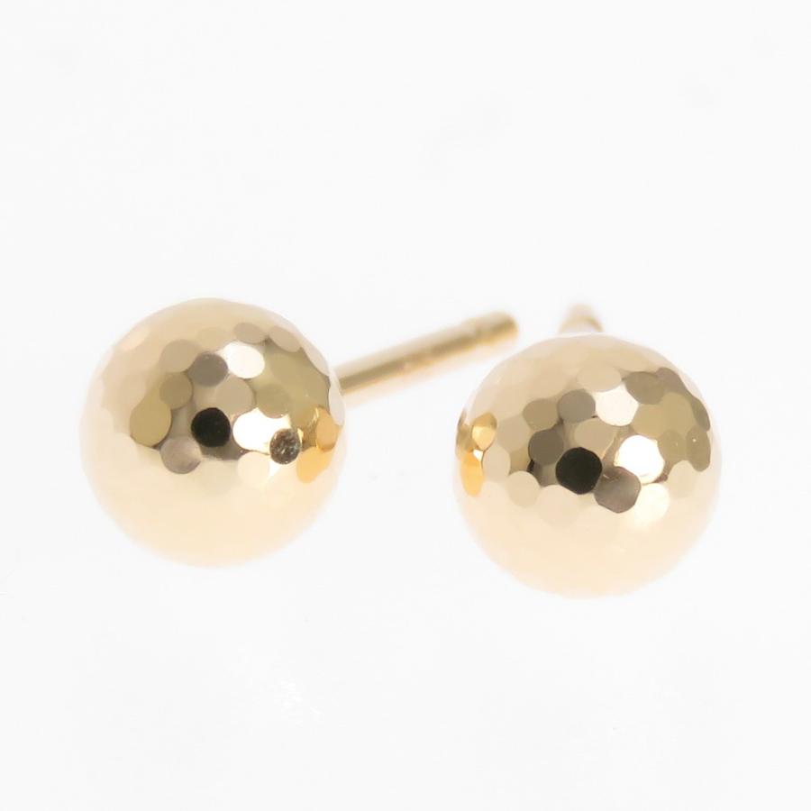 ピアス 太軸 特芯 対応 加工 0.9mm 0.8ミリ 地金 K18 ミラーボール 5