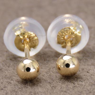 K10 3ミリ ピアス 丸玉 日本製 10k 10金 セカンドピアス レディース