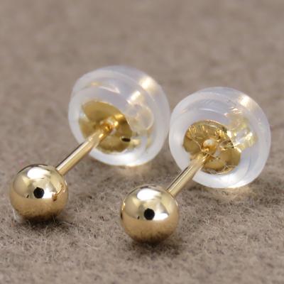 K10 3ミリ ピアス 丸玉 日本製 10k 10金 セカンドピアス レディース