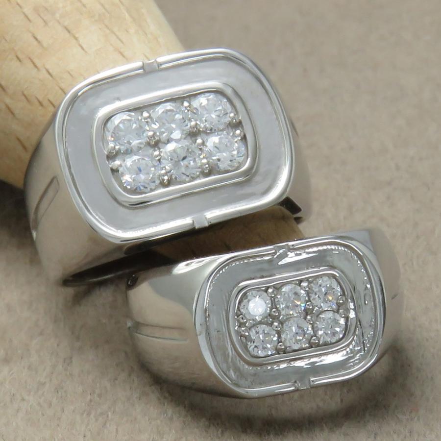 ダイヤモンドリング プラチナ 印台 ペアリング Pt900 お揃いの指輪