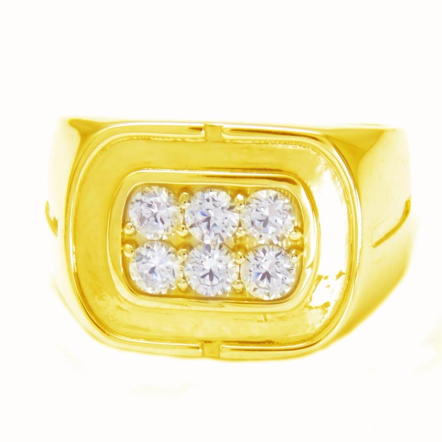 印台 指輪 ダイヤモンドリング K18 メンズリング : ジュエリーラピネス