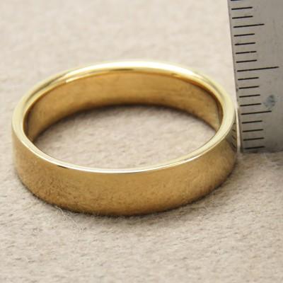 ワイドリング 平打ち リング 指輪 k18 5ミリ 5mm幅 重量感抜群 ワイドリング 平打ち リング 指輪 k18 5ミリ 5mm幅 重量感抜群