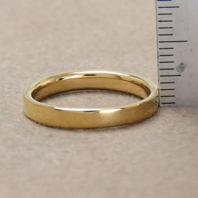 ワイドリング 平打ち リング 指輪 k10 3ミリ 3mm幅 特大サイズ 30号 