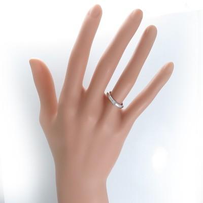 Pt900 ダイヤモンド シンプル リング 指輪 ペアリング 結婚指輪の画像