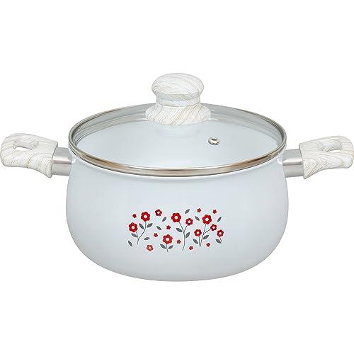 和平フレイズ 両手鍋 20cm IH・ガス セラミック加工 ホーロー加工