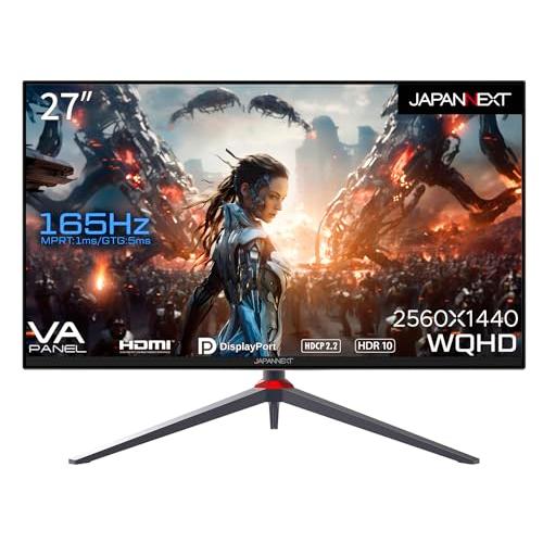JAPANNEXT 27インチ ゲーミングモニター 165Hz 1ms WQHD 2560x1440