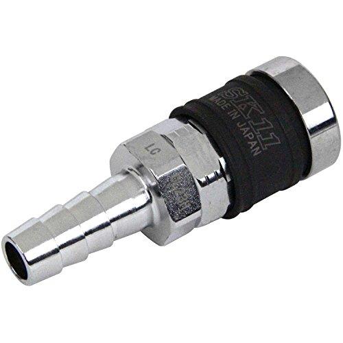 SK11(エスケー11) ワンタッチソケット ロックキャップ付 3/8''ホース用ニップル(外径11.3mm) AS-37N H11.3 | 