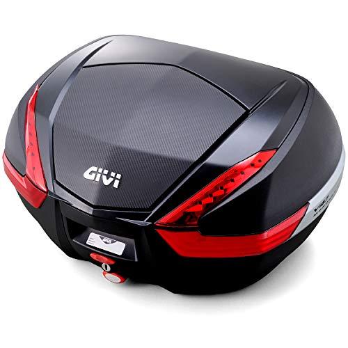 GIVI(ジビ) バイク用 リアボックス モノキー 47L V47NN 未塗装ブラック(カーボン調パネル) レッドレンズ 92471 | 