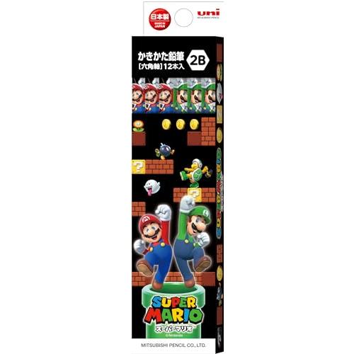 マリオページ 三菱鉛筆 鉛筆 スーパーマリオ SMS6 2B 1ダース 紙箱 K56432B